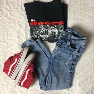 Light blue skinny jeans